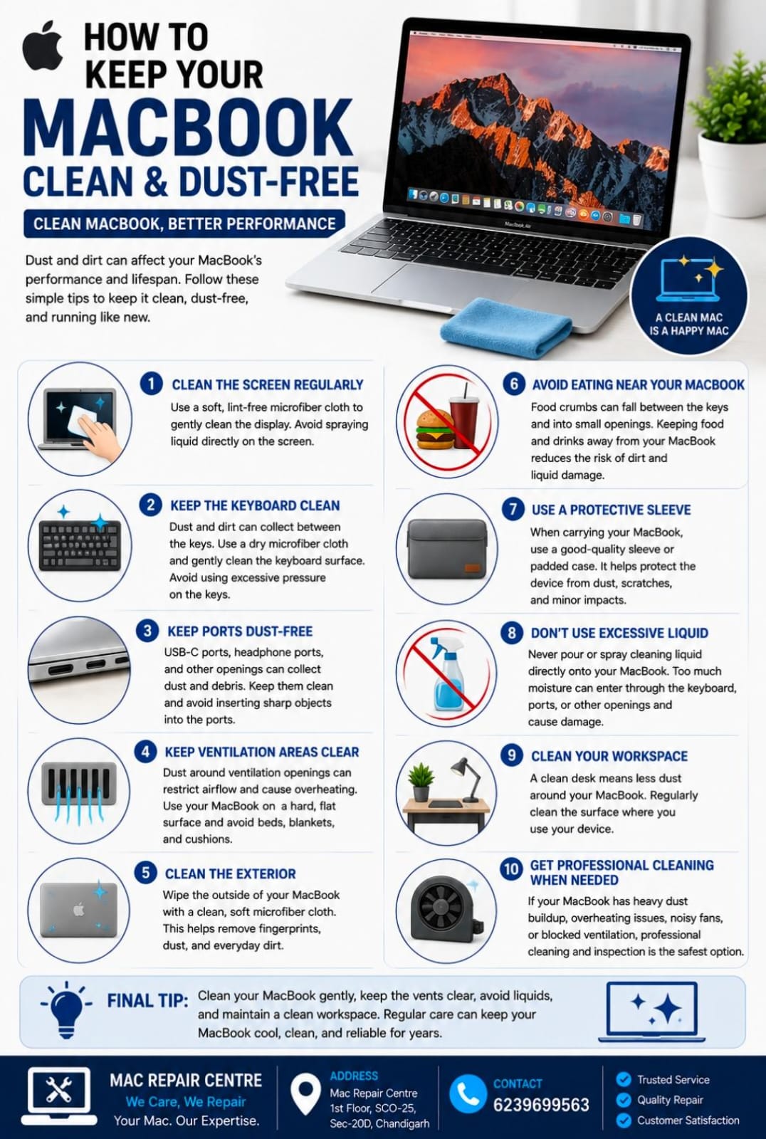 How to Keep Your MacBook Clean And Dust - Free Guide